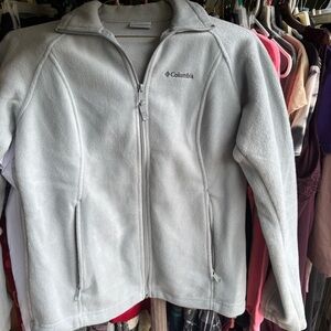 Columbia Soft Gray Fleece Jacket